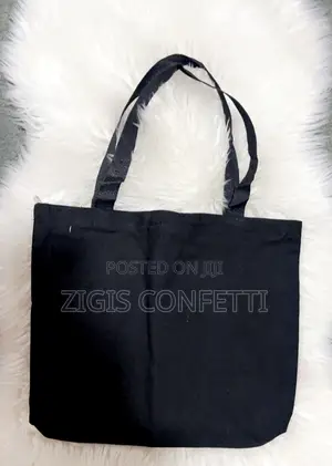Black Canvas Bags With Zipper