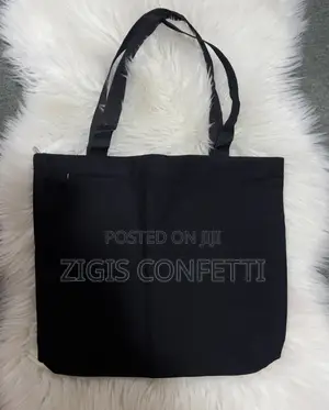 Black Canvas Bags With Zipper