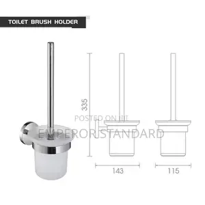 Glass Toilet Brush Holder Bathroom Accessories