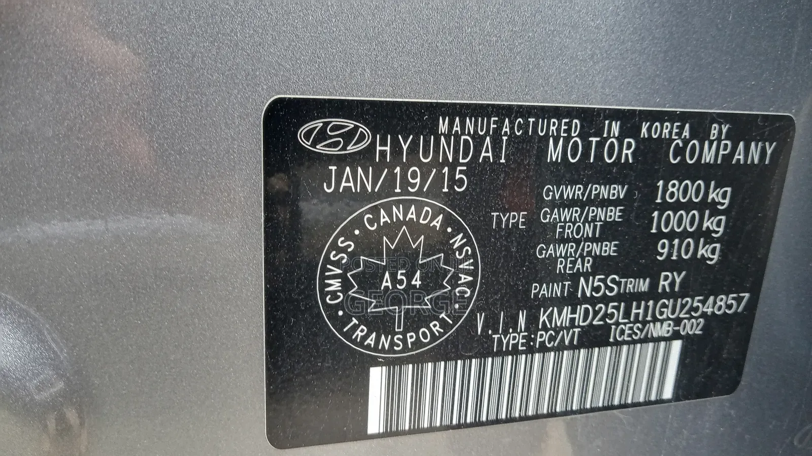 Hyundai Elantra 2016 Gray