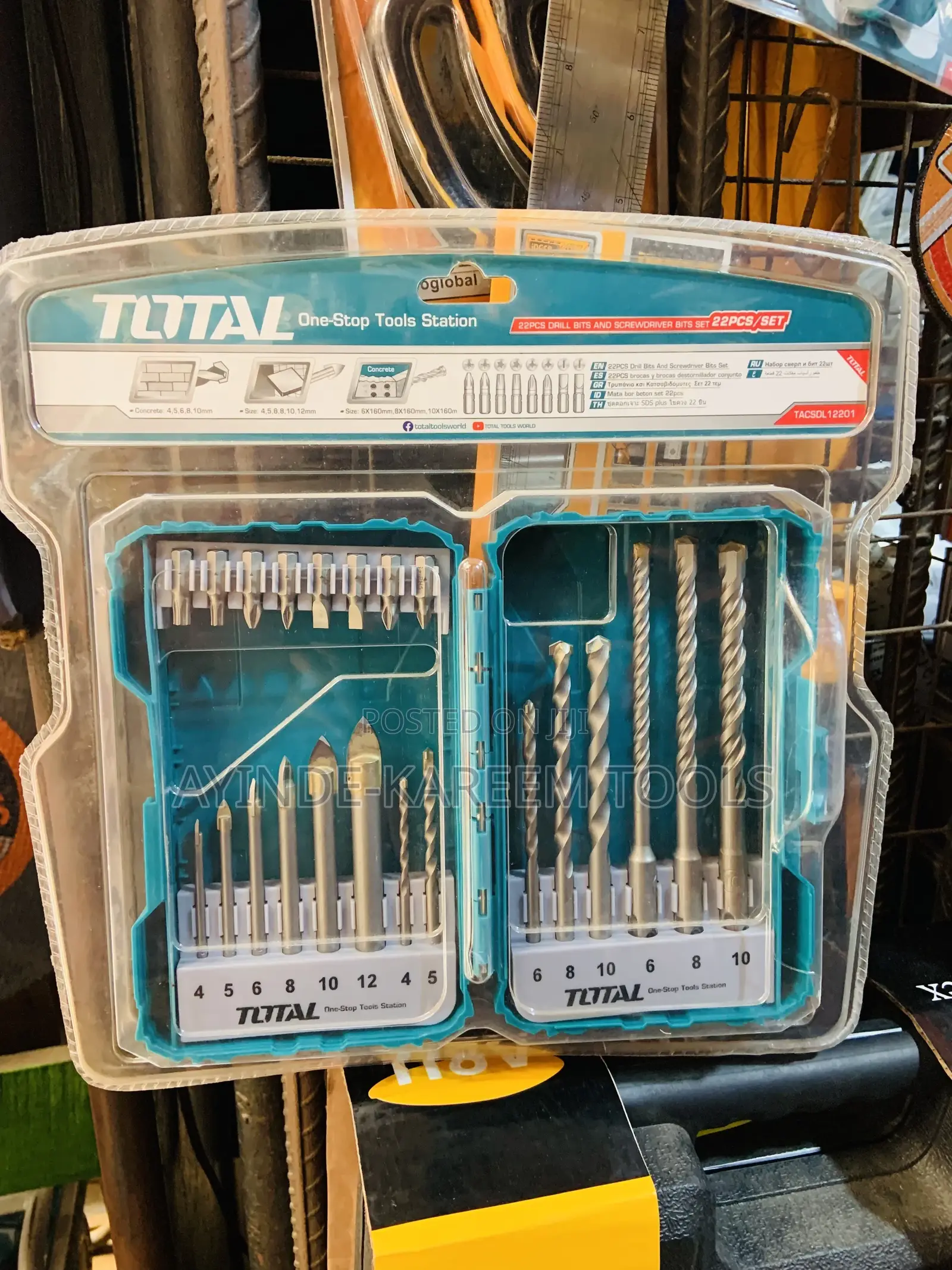 22pcs Drill Bits and Screwdriver Bit Set