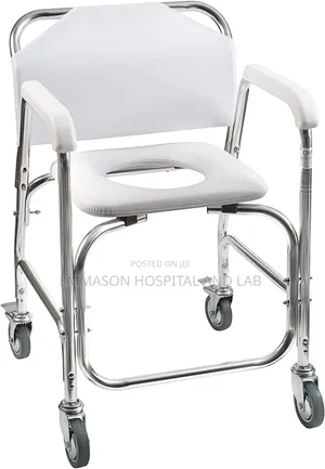 Toilet Raiser With Wheels and Backrest