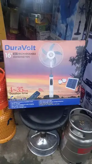 Duravoit Rechargeable Fan 16inch With Solar Panel