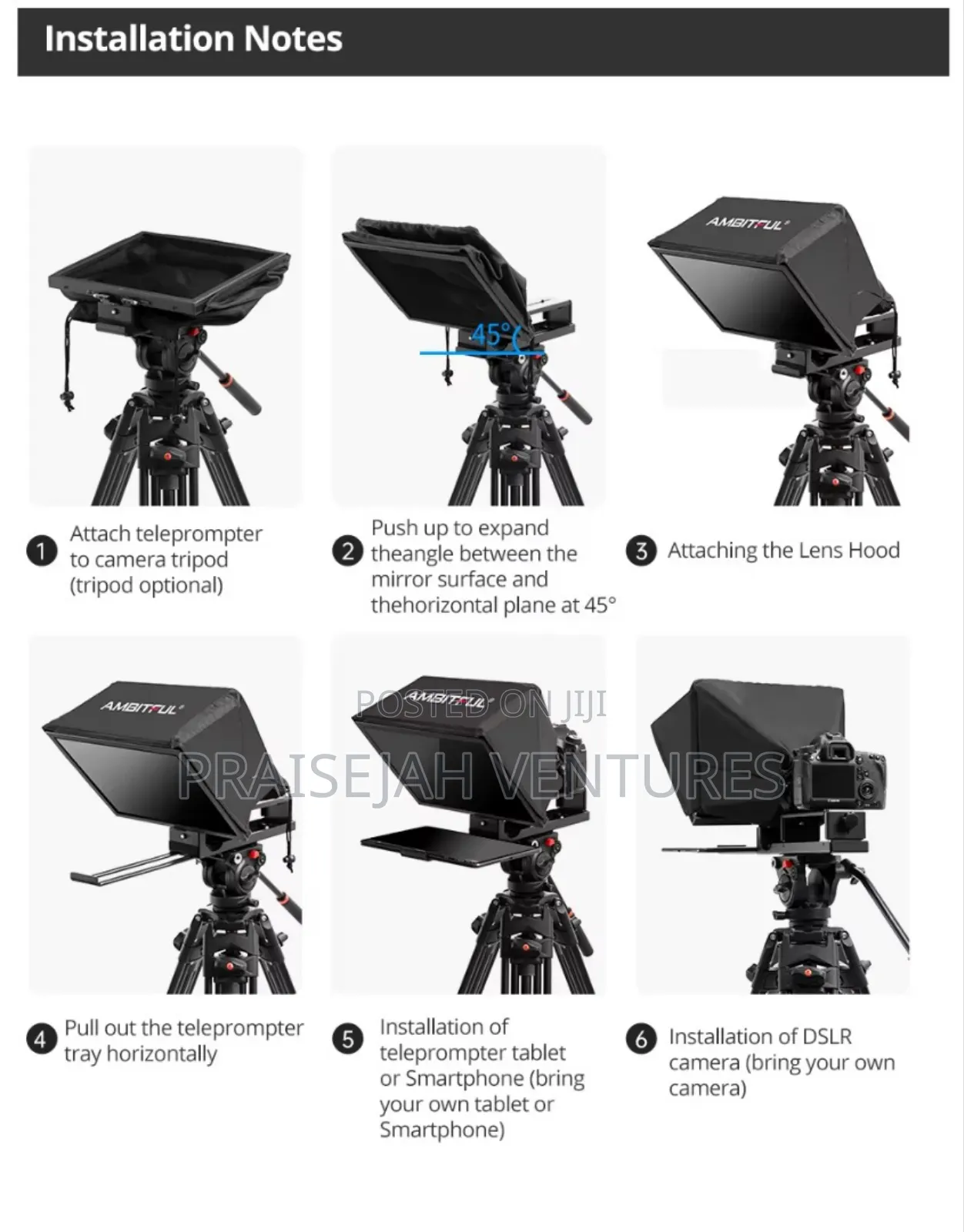 Ambitful T14pro Speech Tablet/iPad Studio Teleprompter