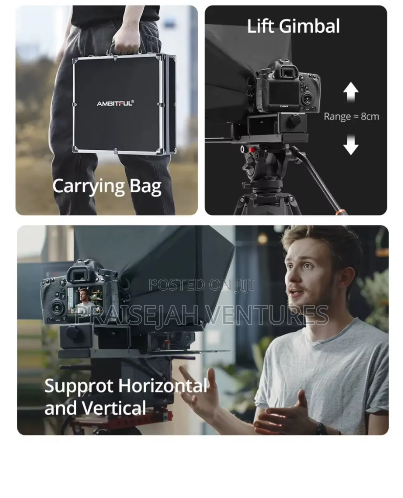 Ambitful T14pro Speech Tablet/iPad Studio Teleprompter
