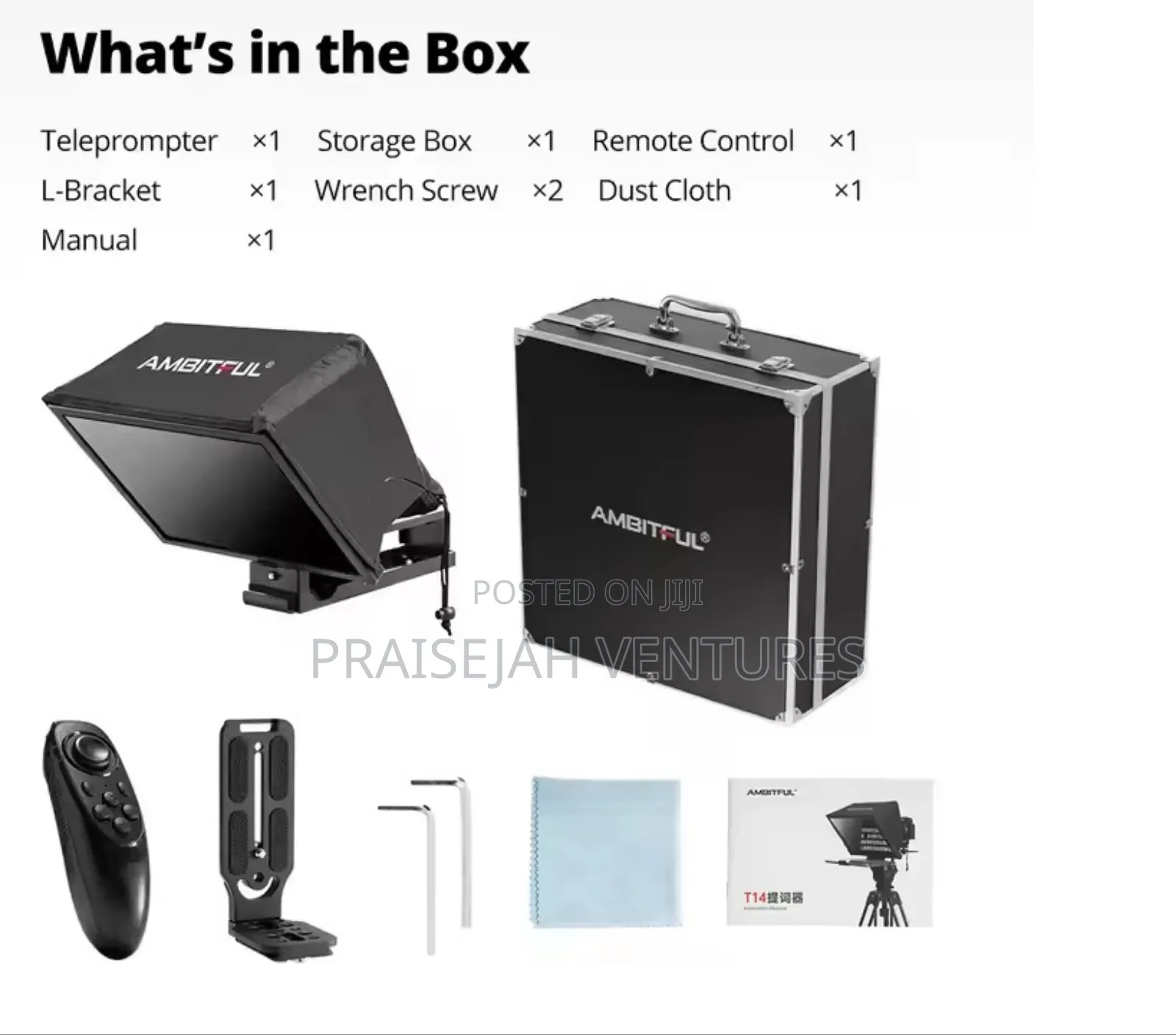 Ambitful T14pro Speech Tablet/iPad Studio Teleprompter
