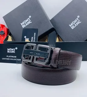 Original Luxury Designer Leather Belts Mont Blanc