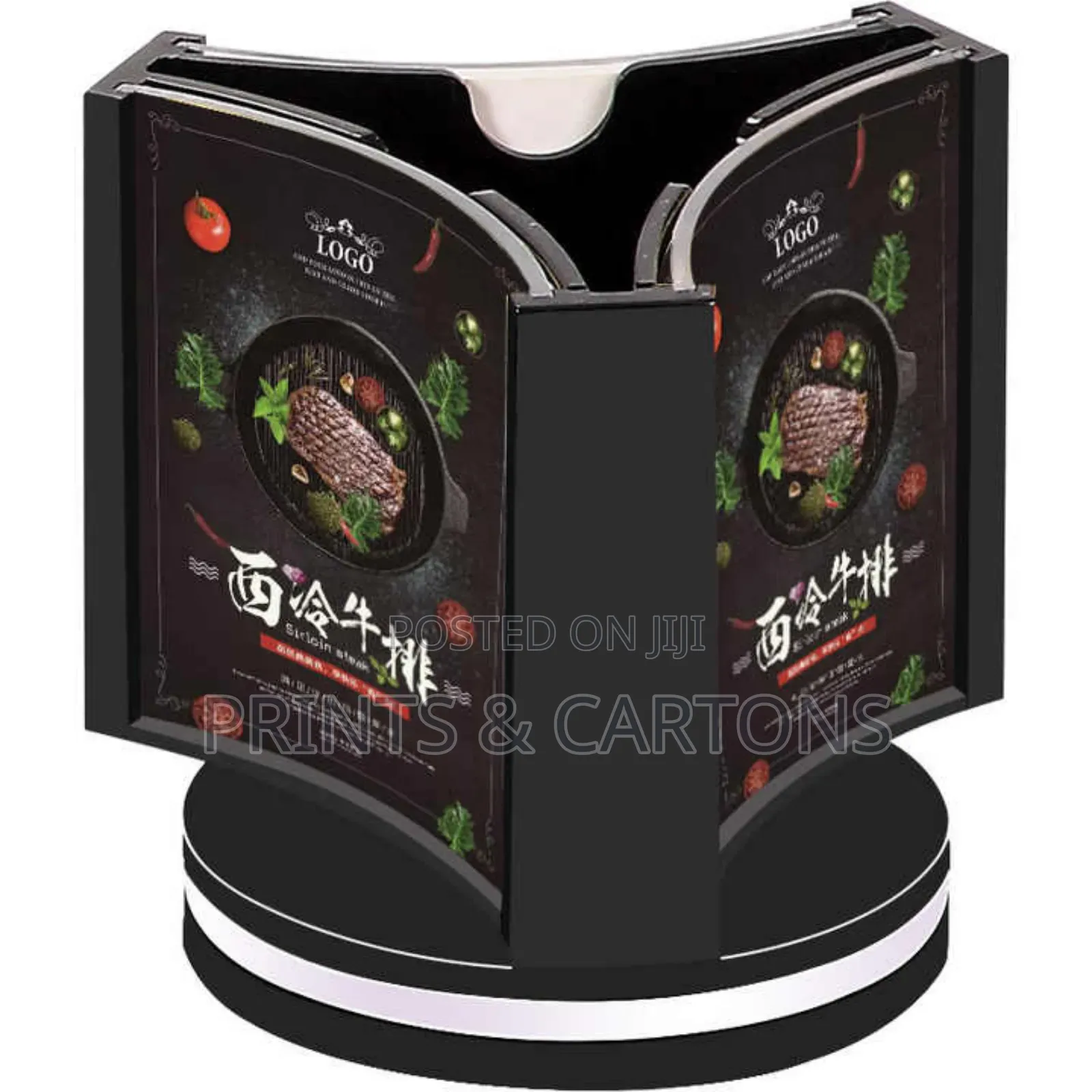 Three-Sided Rotating Flyer Holder. ##6