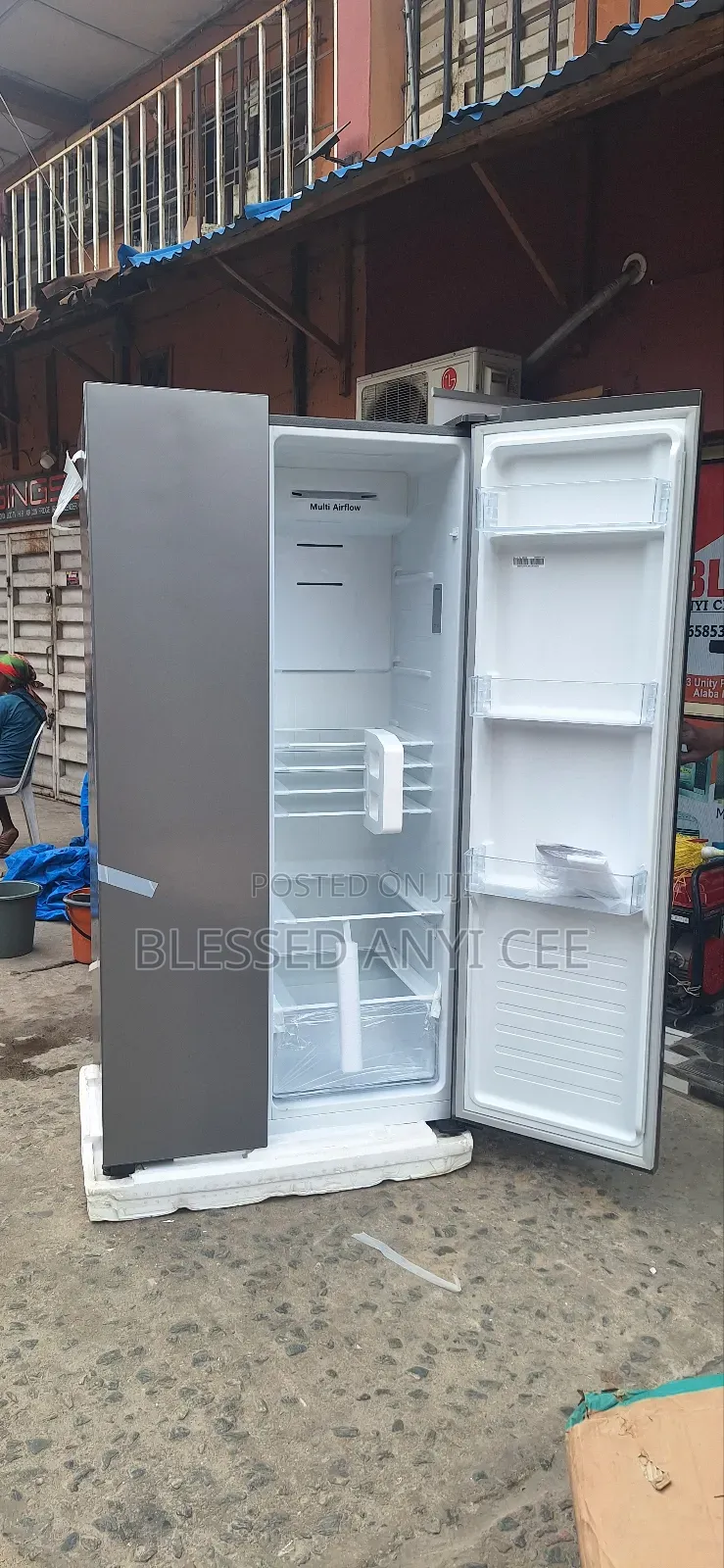 New Hisense 436l Side by Side Fridge (55wi) Super Cooling