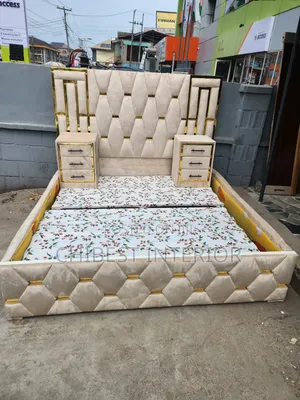 Advanced 6by6 Bed Made With Quality Velvet Material.
