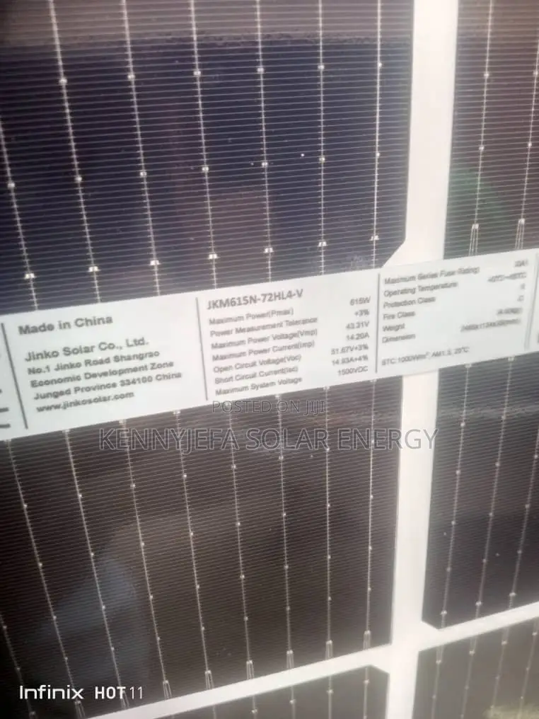 600watt Jinko Bifacial Panel