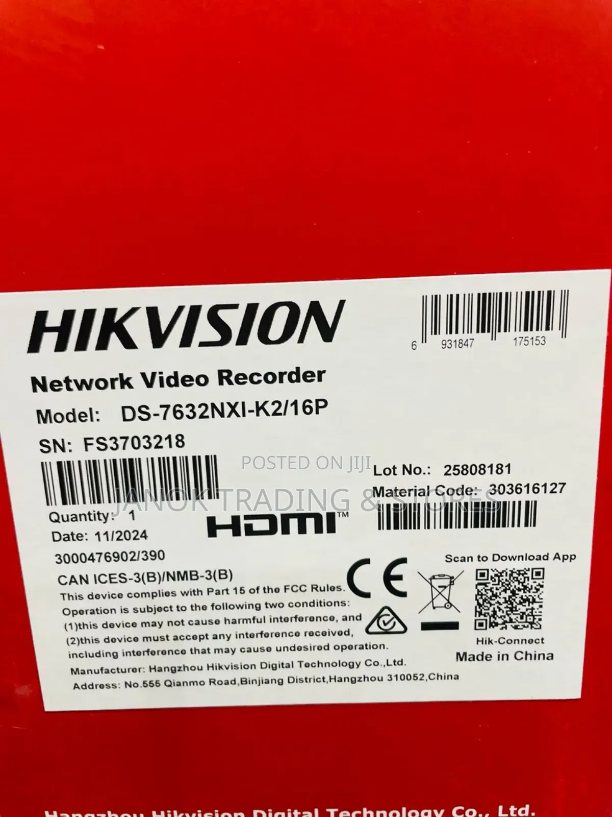 Hikvision Ds-7632nxi-K2/16p Network Video Recorder (Nvr)