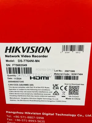Photo - Hikvision 7700series Network Video Recorder Ds-7764ni-m4