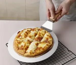 Stainless Steel Pizza Peel Shovel With Wood Handle,