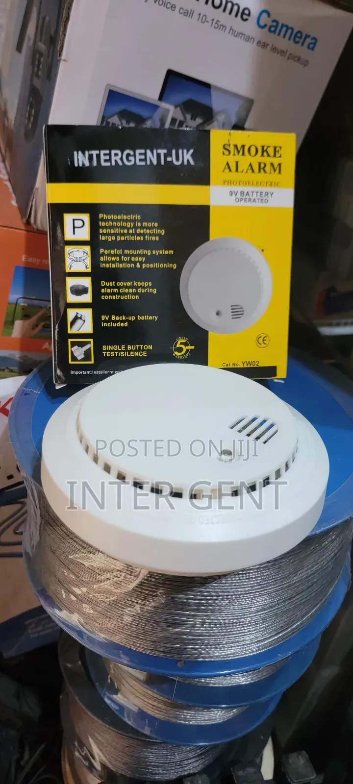 Intergent-uk Battery Smoke Detector 9v