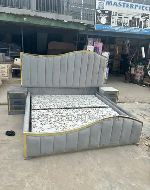 Curved Upholstery Padded HDF 6 by 6 Bedframe