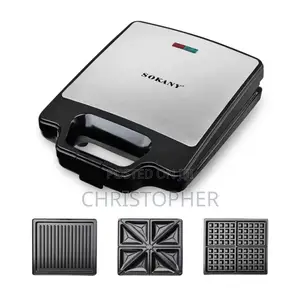 3-in-1 Sandwich Toaster, Waffle Maker Grill 1000w