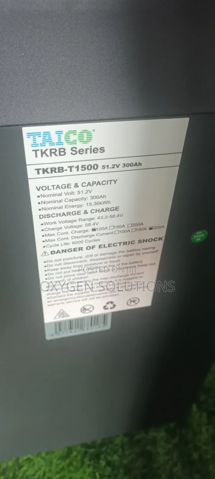 15kwh 51.2v Taico Lithium Ion Battery