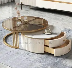 Luxury Quality Imported Marble And Glass Center Table