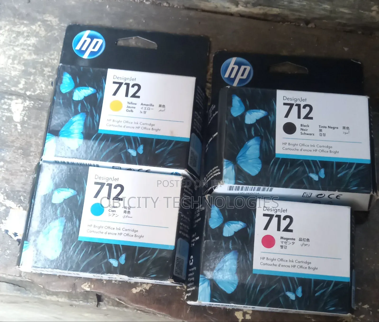 HP 712 Black Plotter Ink Cartridge