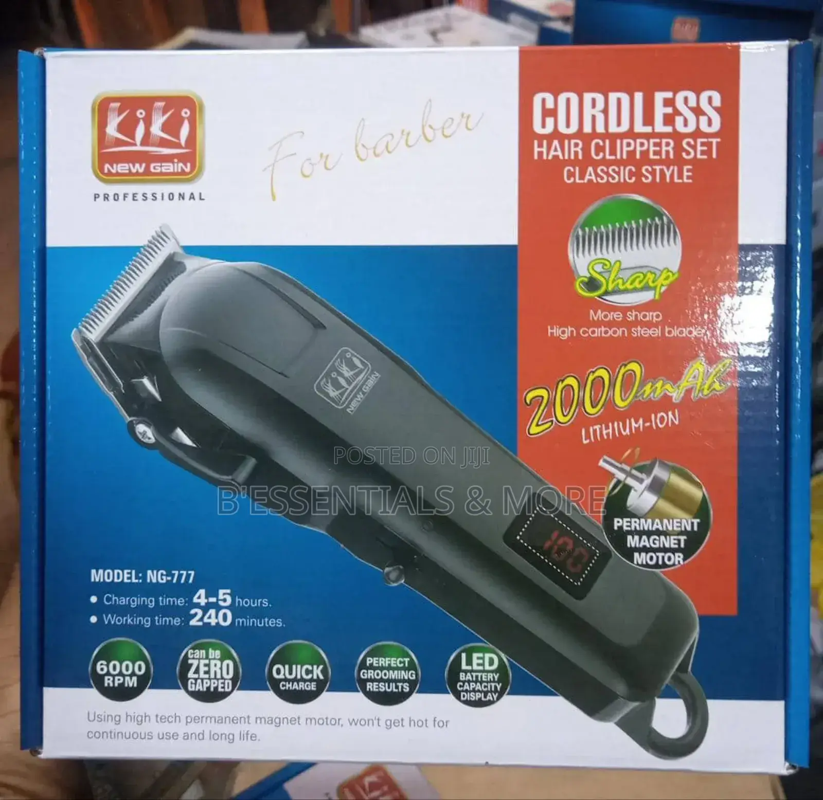 Kiki Rechargeable Professional Cordless Clipper