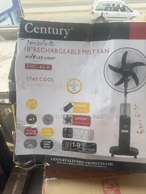 Century Rechargeable Mist Fan 18 Inches.