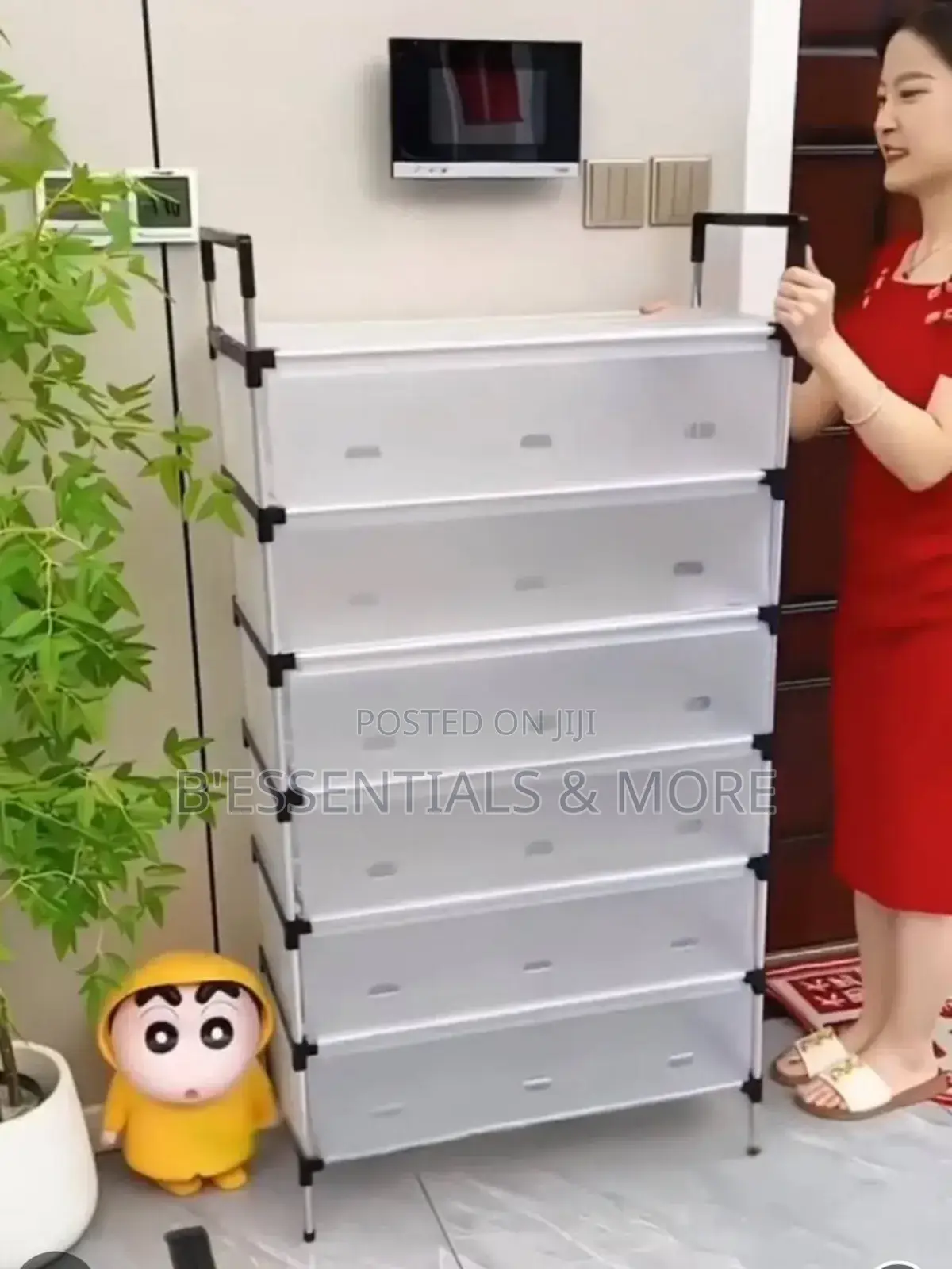 6 Layers Dust Proof Shoe Rack Organiser With Cover