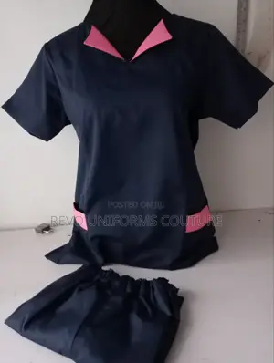 Black Combined Pink Nanny's Uniform