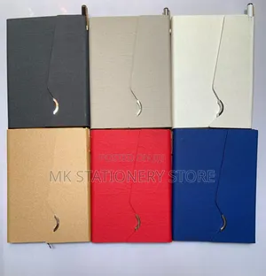 A5 Leather Back Notepad With Pen