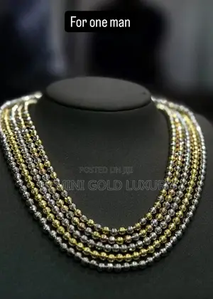 18 Karat Gold Caviar Beaded Neckless (Diamond Cut)