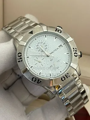 Nautica Chronograph Silver Chain Watch