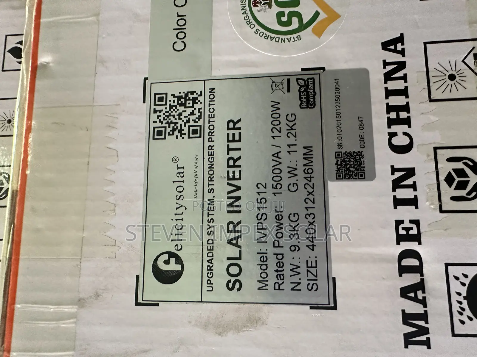 Felicity Solar Inverter Ivps 1.5kva 12v