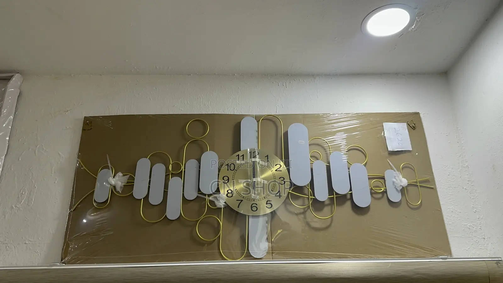 Art Work Gold Wall Clock