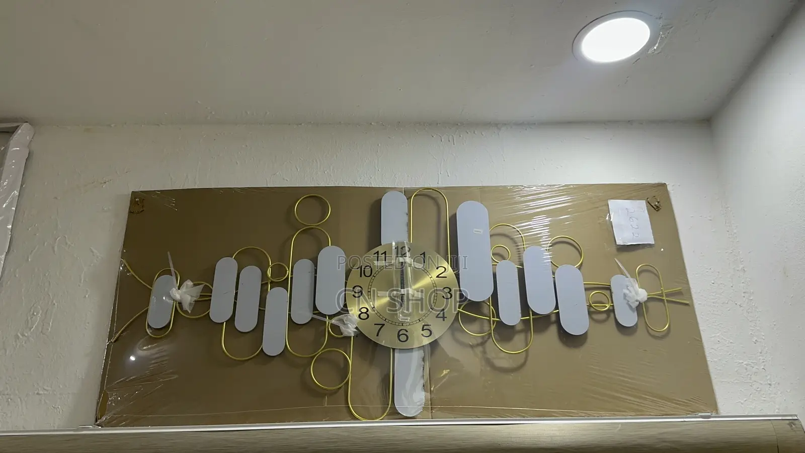 Art Work Gold Wall Clock