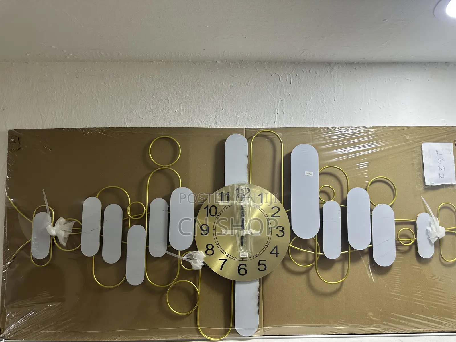 Art Work Gold Wall Clock