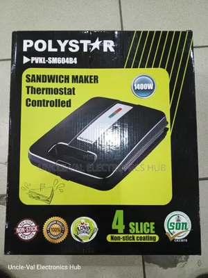 Polystar Sandwich Maker/Toaster (4 Slice)