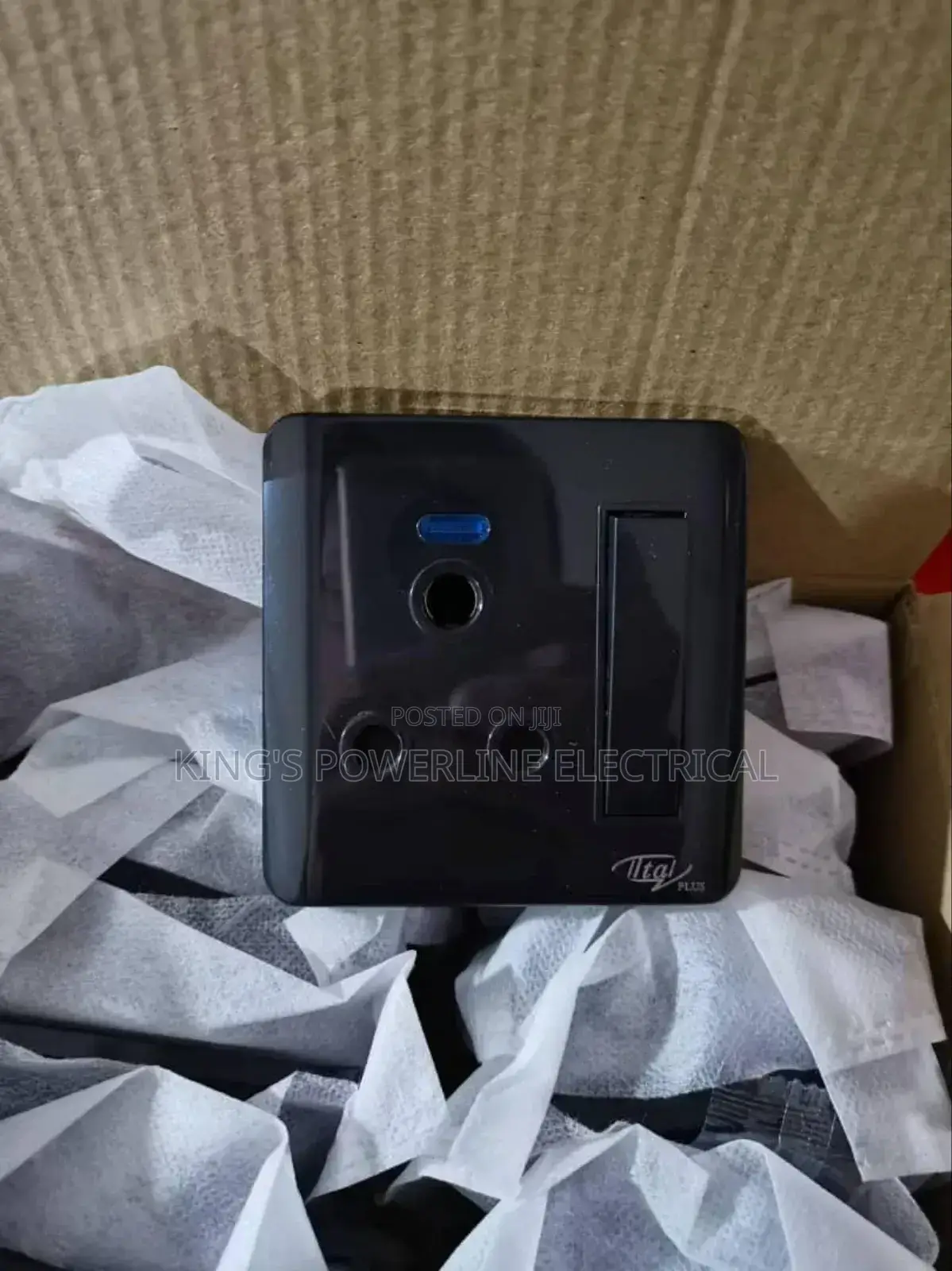 Fancy Black Switch and Socket