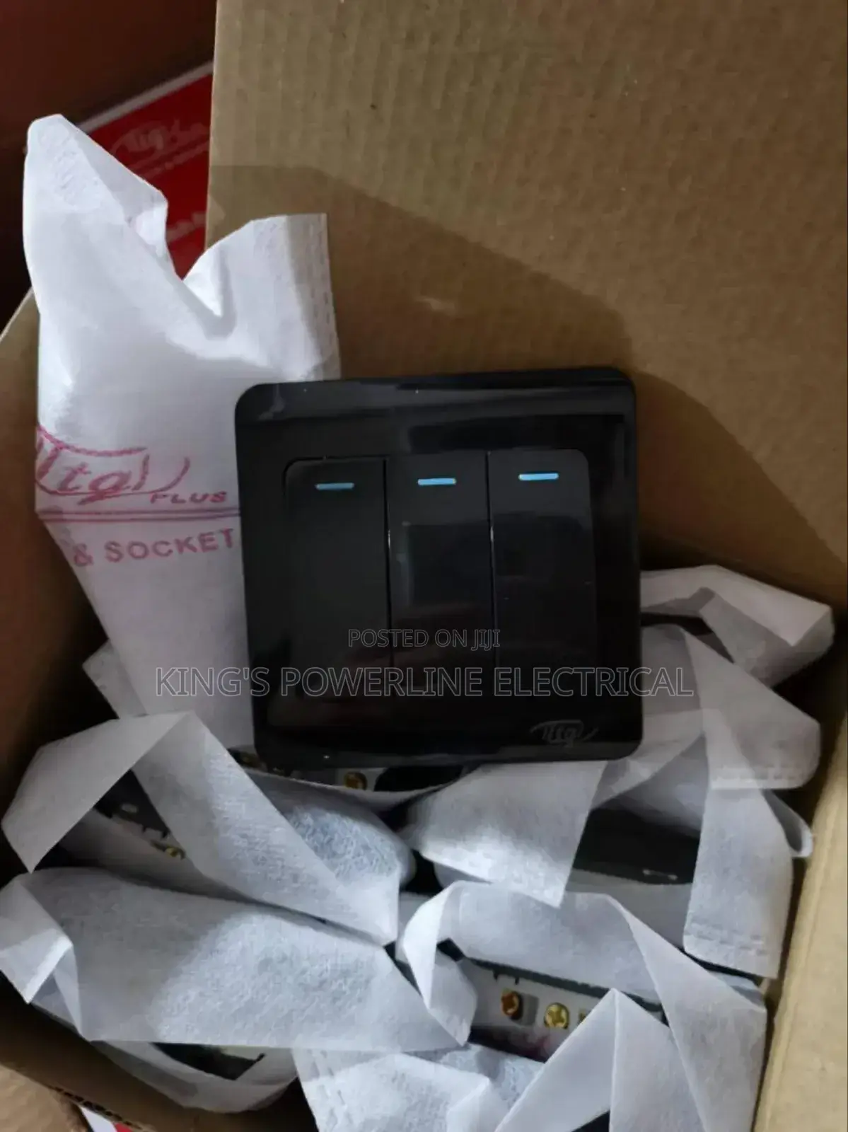 Fancy Black Switch and Socket