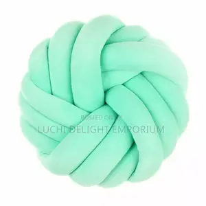 Bluethy Round Knotted Ball Braided Design Breathable Pillow