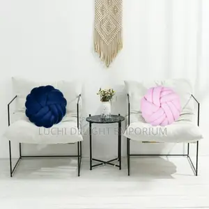 Bluethy Round Knotted Ball Braided Design Breathable Pillow