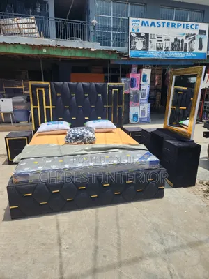 Standard Six by Six Bed With Vanity Table and Cupboards