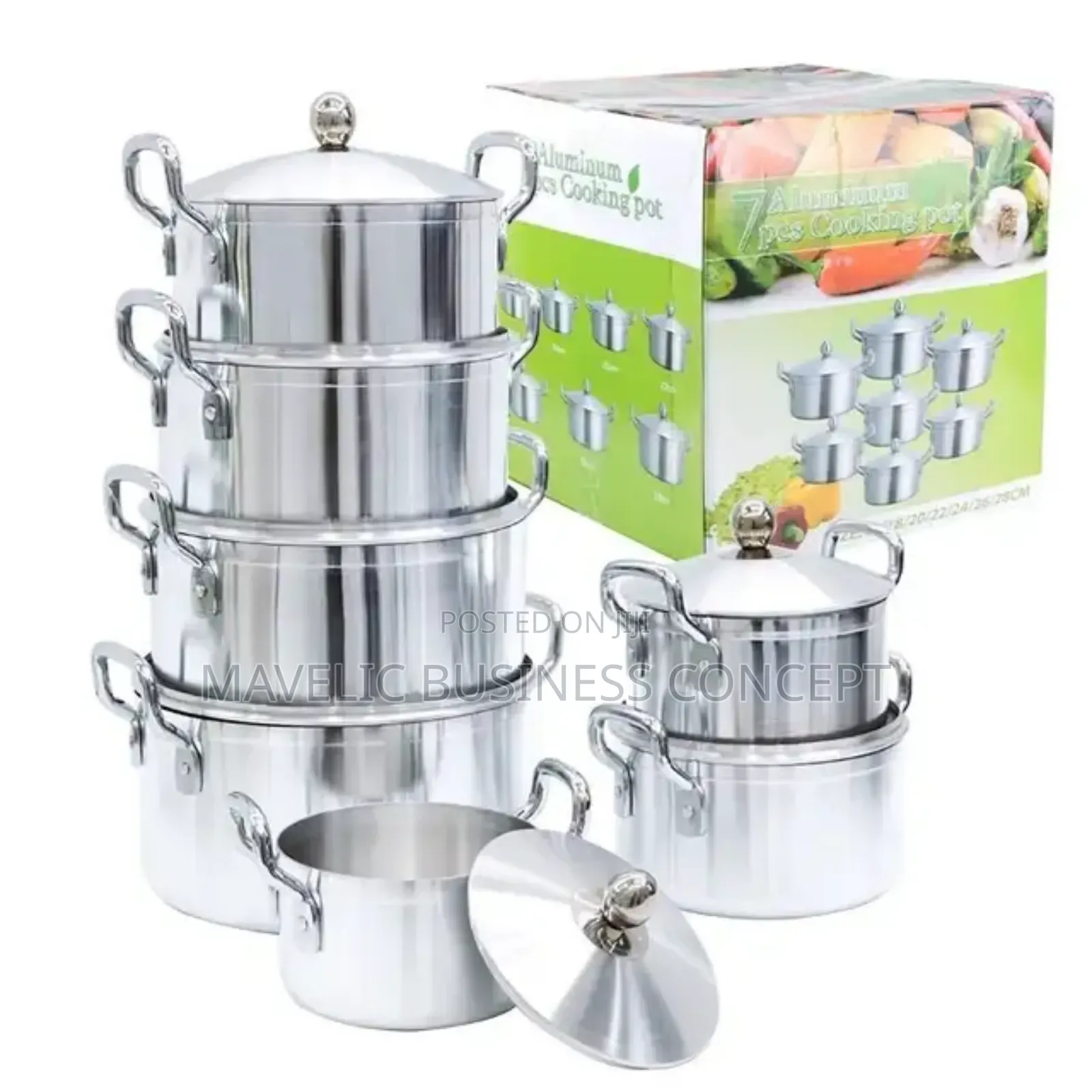 Primewares 7 PCS Aluminium Pots