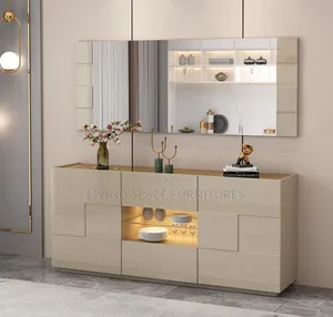 Luxury High Quality Sideboard With Hanging Mirror Set