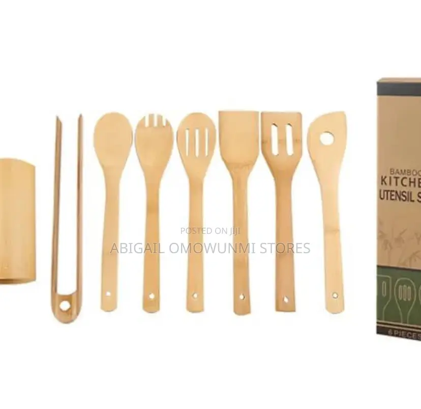 8pcs Bamboo Kitchenware