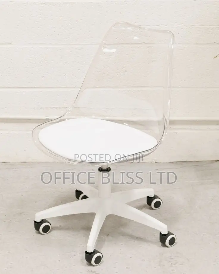 Acrylic Transparent Swivel Home Studio Chair