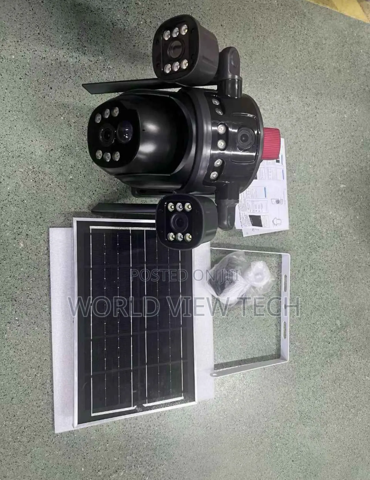 3 Lens CCTV Solar Camera