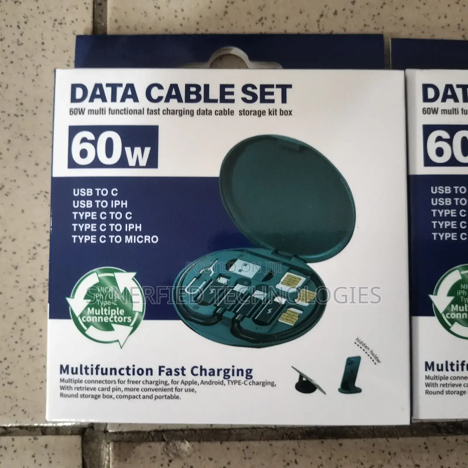 60w Multifunctional Usb Charging Adapter Cable Set Kit