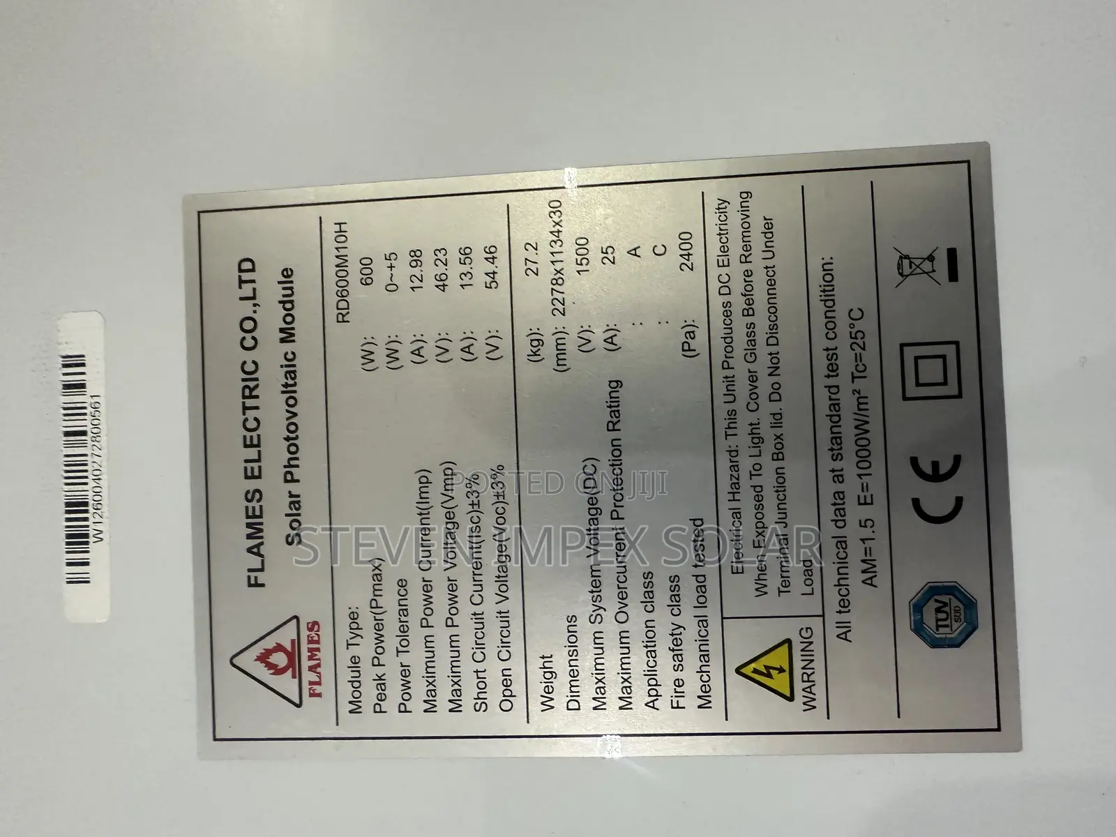 Flames Solar Panel Half Cut Mono 600w 144cells