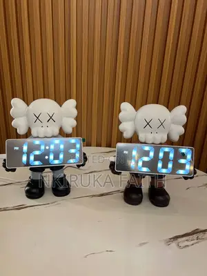 Kaws With Digital Clock