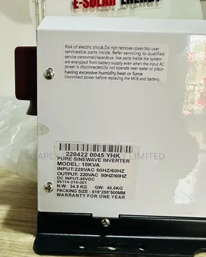 10kva Yohako Inverter Pure Sine Wave 48volts